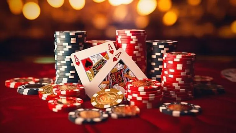 A person intently focused on their smartphone, playing a mobile casino game, emphasizing engaging playtime